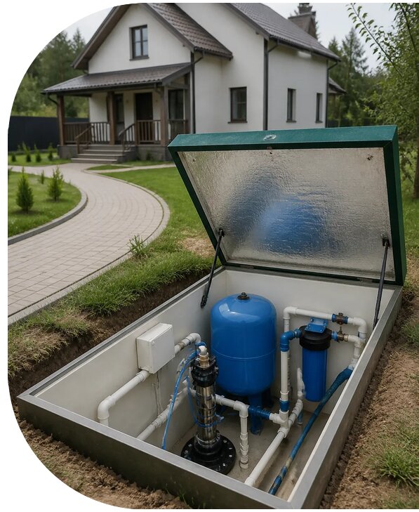 Автономное водоснабжение дома в Медногорске от 152580 р. | АПаруса-Мдн
